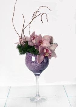 Ankara Akyurt online iek gnderme sipari  cam ierisinde 3 adet kandil orkide