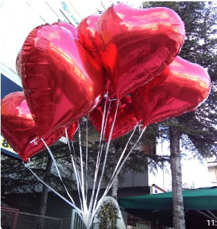 8 adet folyo kalp uan balon  Ankara Akyurt ucuz iek gnder 